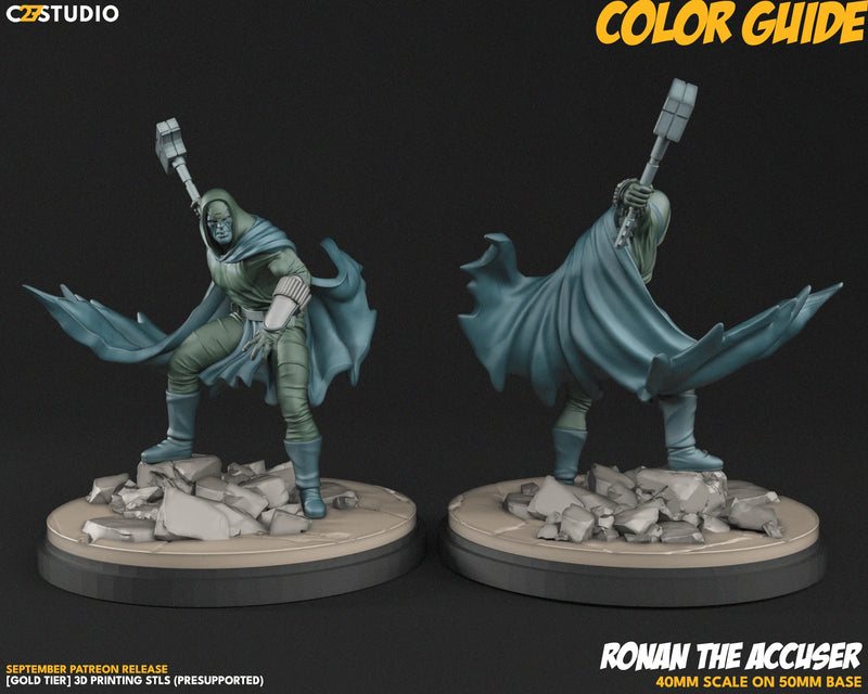 Ronan the Accuser Marvel MCP-compatible resin miniature by C27 Studios - product image 2