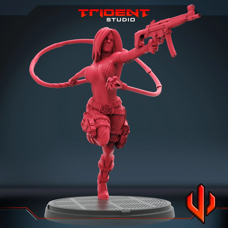 Lady Viper Marvel MCP-compatible 40mm resin proxy miniature by Trident Miniatures - product image 2