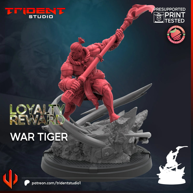 War Tiger Marvel MCP-compatible 40mm resin proxy miniature by Trident Miniatures - product image 2