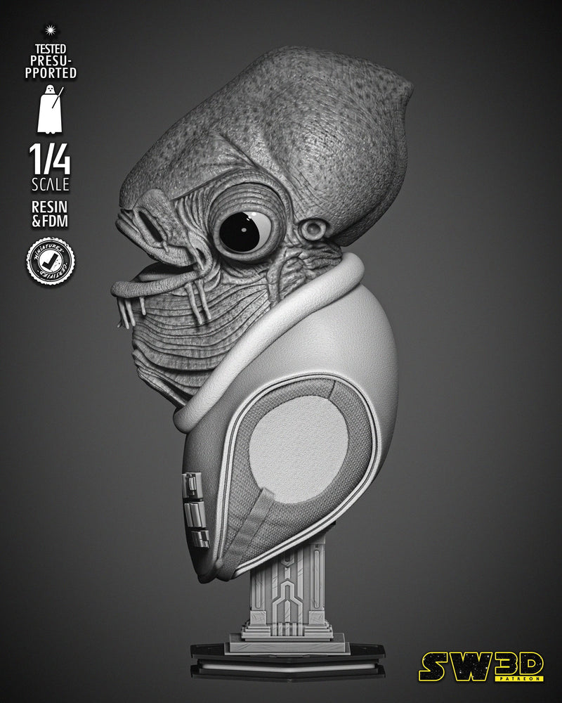 Ackbar Admiral Portrait Bust