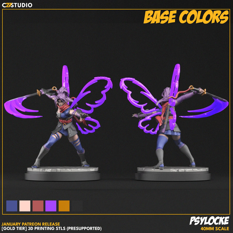 Psylocke (Jan 2025 Sculpt) Marvel MCP-compatible resin miniature by C27 Studios - product image 2