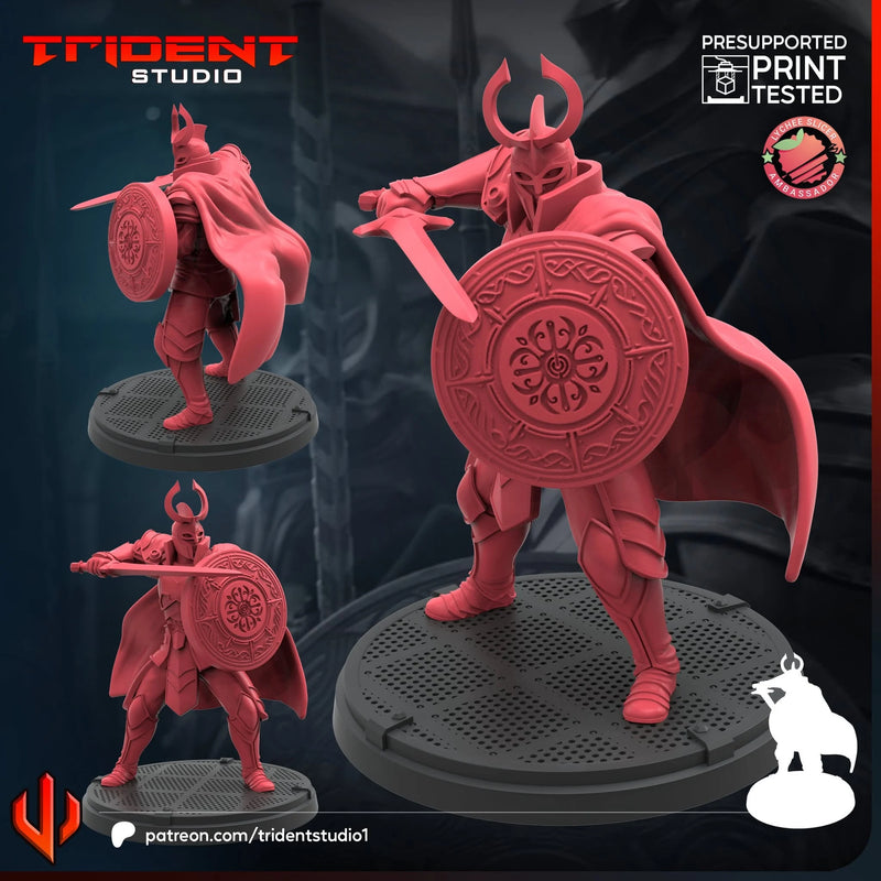 Asgardian SWORD Knight Marvel MCP-compatible 40mm resin proxy miniature by Trident Miniatures - product image 2
