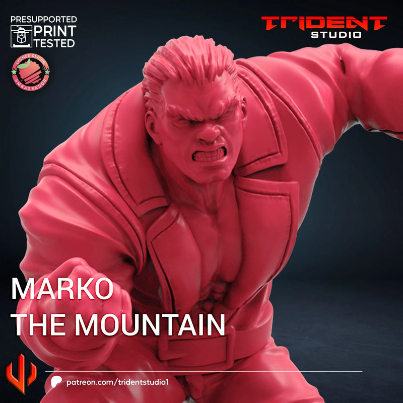 Marko The Mountain Marvel MCP-compatible 40mm resin proxy miniature by Trident Miniatures - product image 2