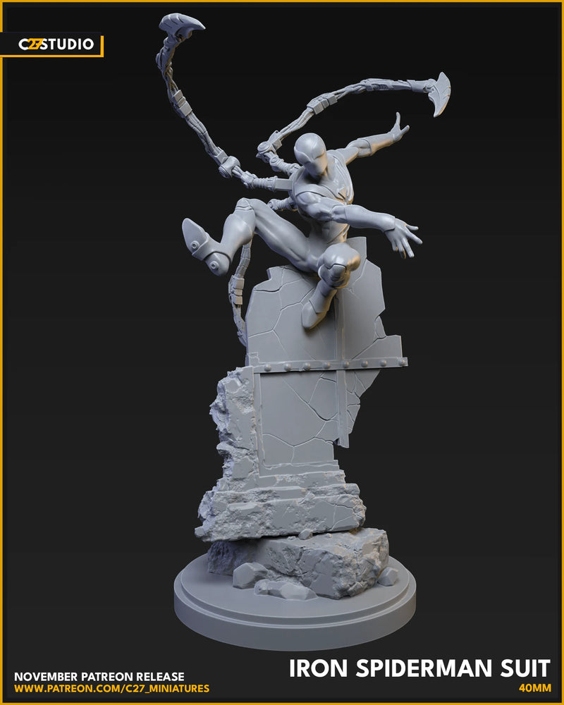 Iron Spider-Man Suit Marvel MCP-compatible resin miniature by C27 Studios - product image 2