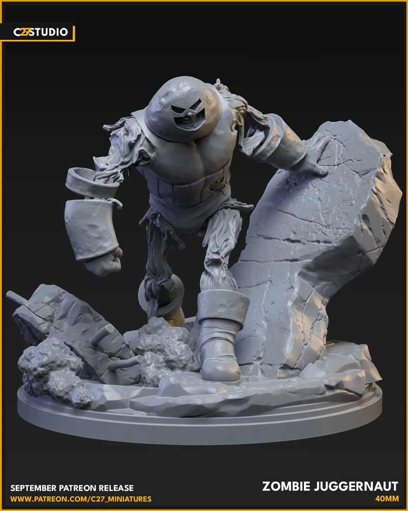 Zombie Juggernaut Marvel MCP-compatible resin miniature by C27 Studios - product image 2