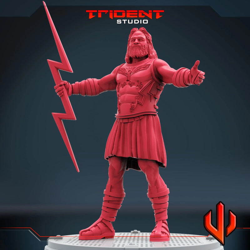 Zeus Marvel MCP-compatible 40mm resin proxy miniature by Trident Miniatures - product image 2