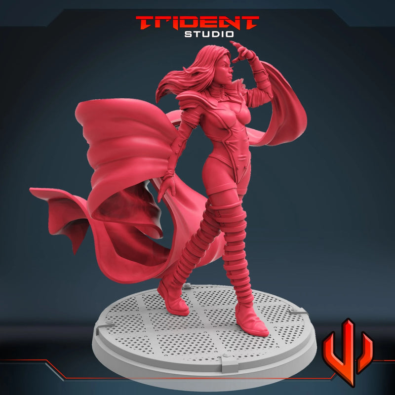 Emma Frost Phoenix Marvel MCP-compatible 40mm resin proxy miniature by Trident Miniatures - product image 2
