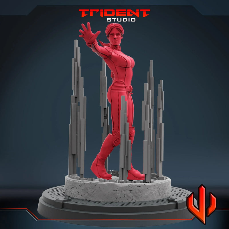 Jean Grey X-Men 2000 Movie Marvel MCP-compatible 40mm resin proxy miniature by Trident Miniatures - product image 2