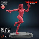 Silver Sable - Sculpt A Marvel MCP-compatible 40mm resin proxy miniature by Trident Miniatures - product image 2