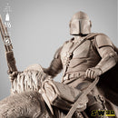 Mandalorian on Blurrg Sculpture