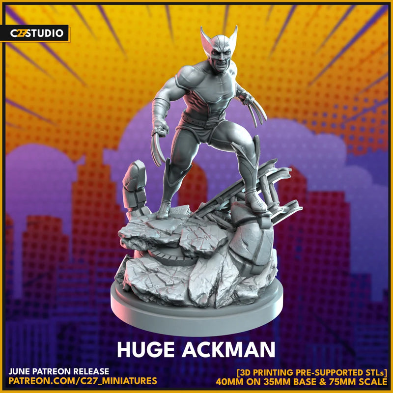 Wolverine (Brown Suit) Marvel MCP-compatible resin miniature by C27 Studios - product image 2