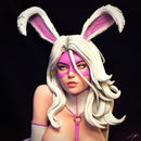 White Rabbit Resin Statue - view 8
