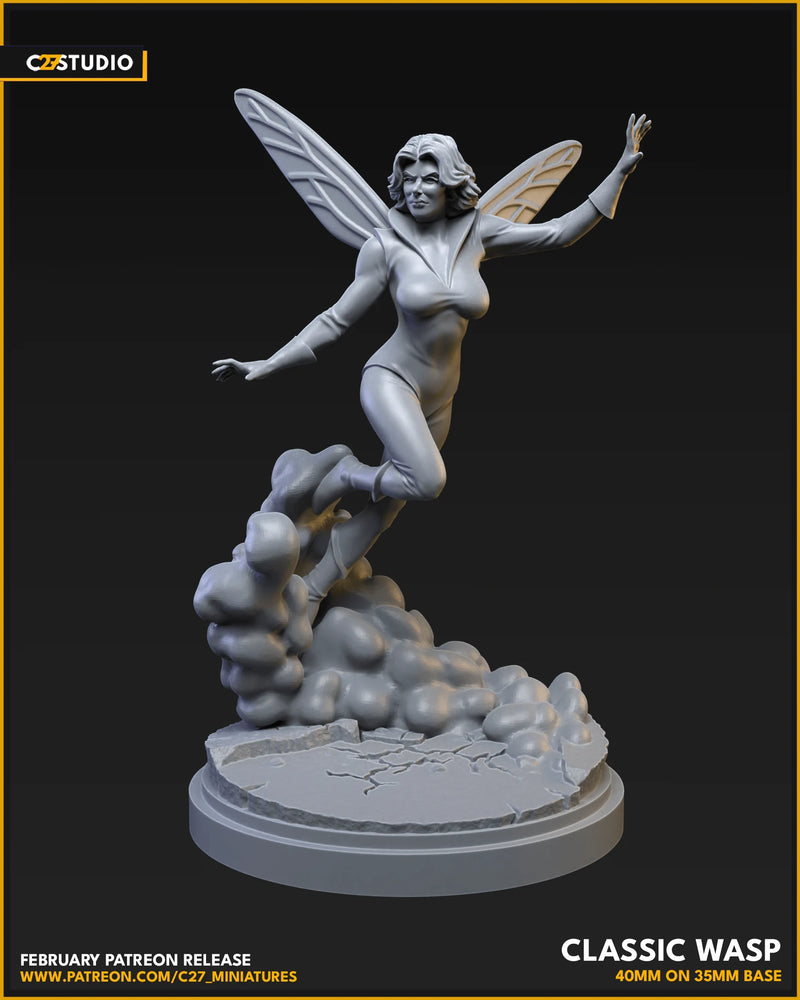 Wasp (Classic) Marvel MCP-compatible resin miniature by C27 Studios - product image 3