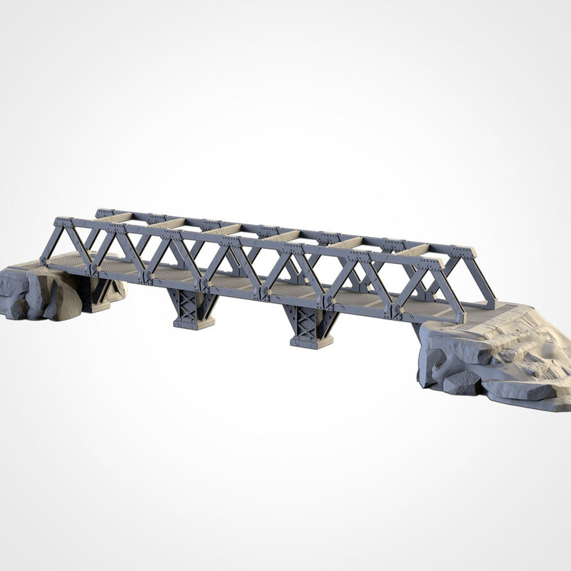 Metallic Bridges 3D printed terrain view 3