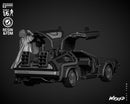 Back To The Future Diorama With DeLorean resin diorama kit view 3