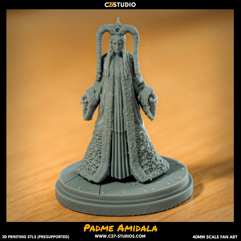 Padme Amidala Star Wars Shatterpoint-compatible resin miniature by C27 Studios - product image 3