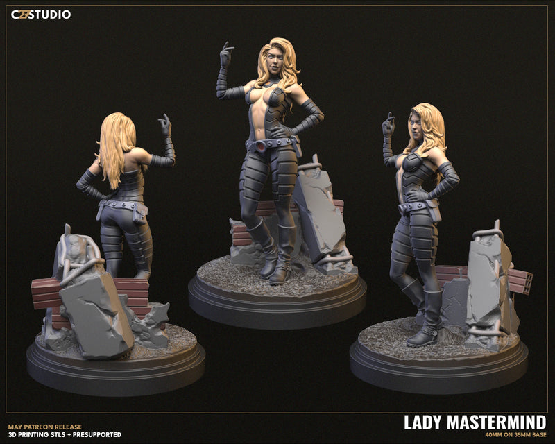 Lady Mastermind Marvel MCP-compatible resin miniature by C27 Studios - product image 3