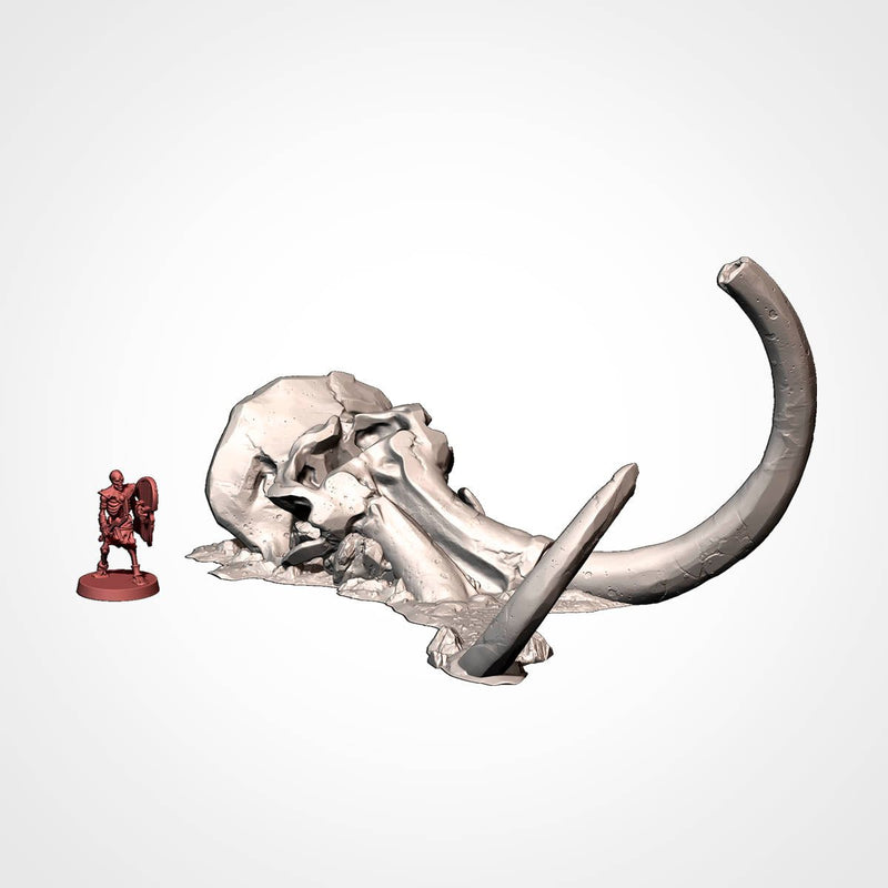 Dead Giant Mammoths 3D printed terrain view 3