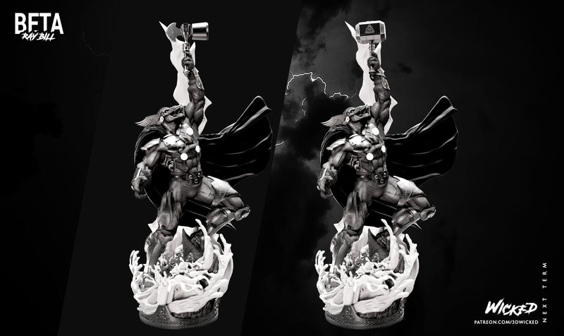 Beta Ray Bill Sculpture resin statue kit view 3