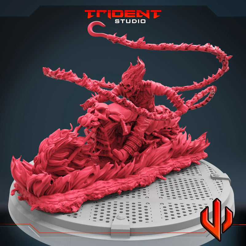 Ghost Rider Marvel MCP-compatible 40mm resin proxy miniature by Trident Miniatures - product image 3