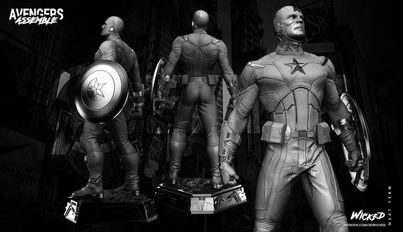 Captain America (First Avenger) Sculpture resin statue kit view 3