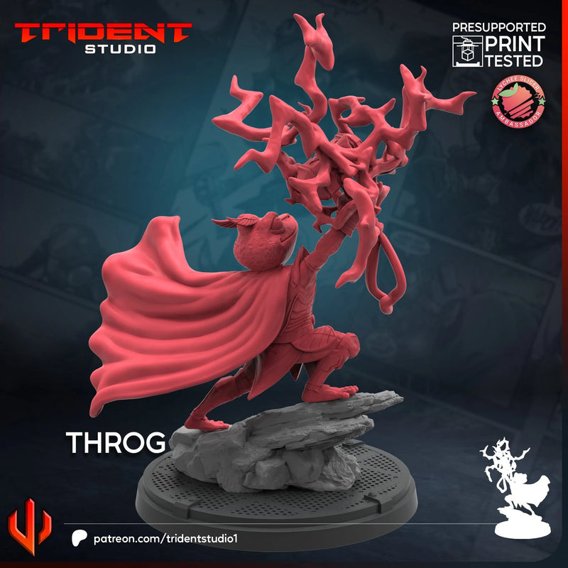 Throg Marvel MCP-compatible 40mm resin proxy miniature by Trident Miniatures - product image 3