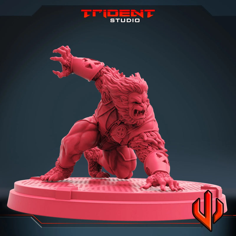 Beast Marvel MCP-compatible 40mm resin proxy miniature by Trident Miniatures - product image 3