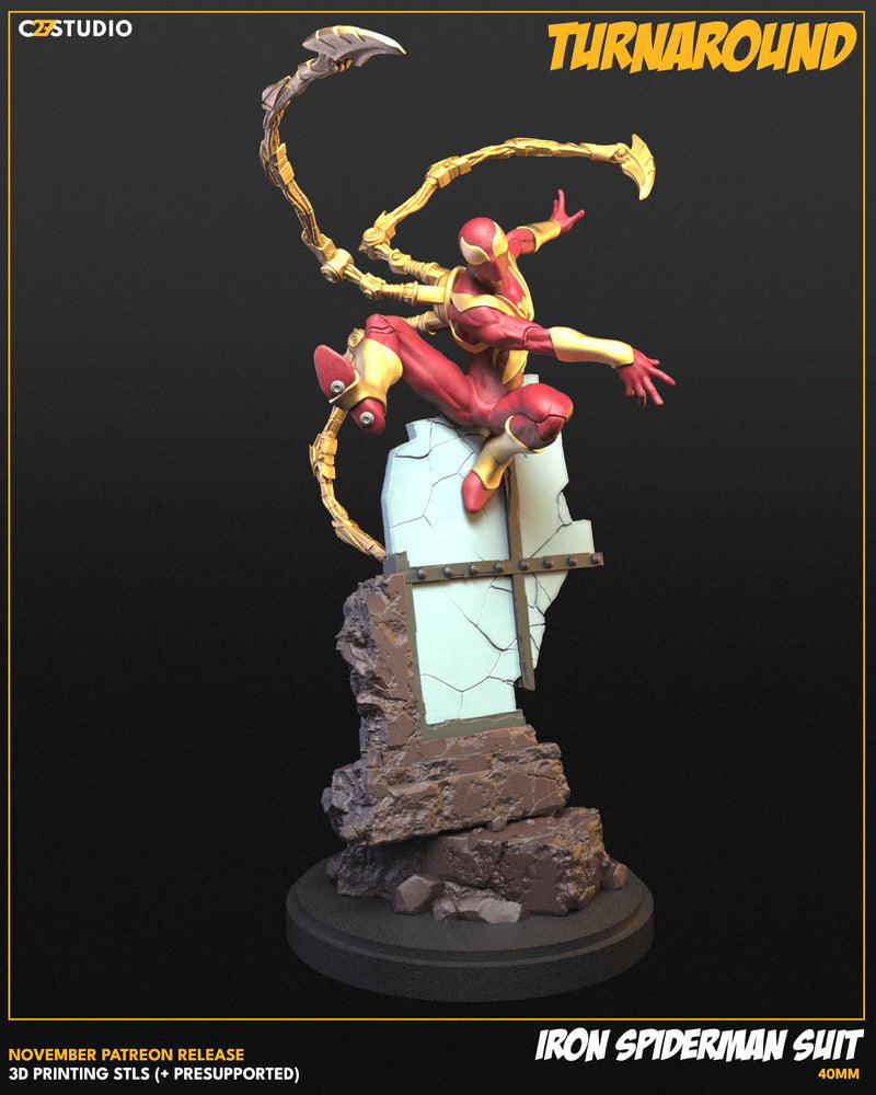 Iron Spider-Man Suit Marvel MCP-compatible resin miniature by C27 Studios - product image 3