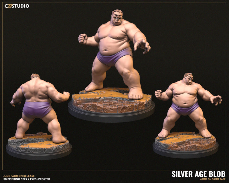 Blob (Silver Age) Marvel MCP-compatible resin miniature by C27 Studios - product image 3