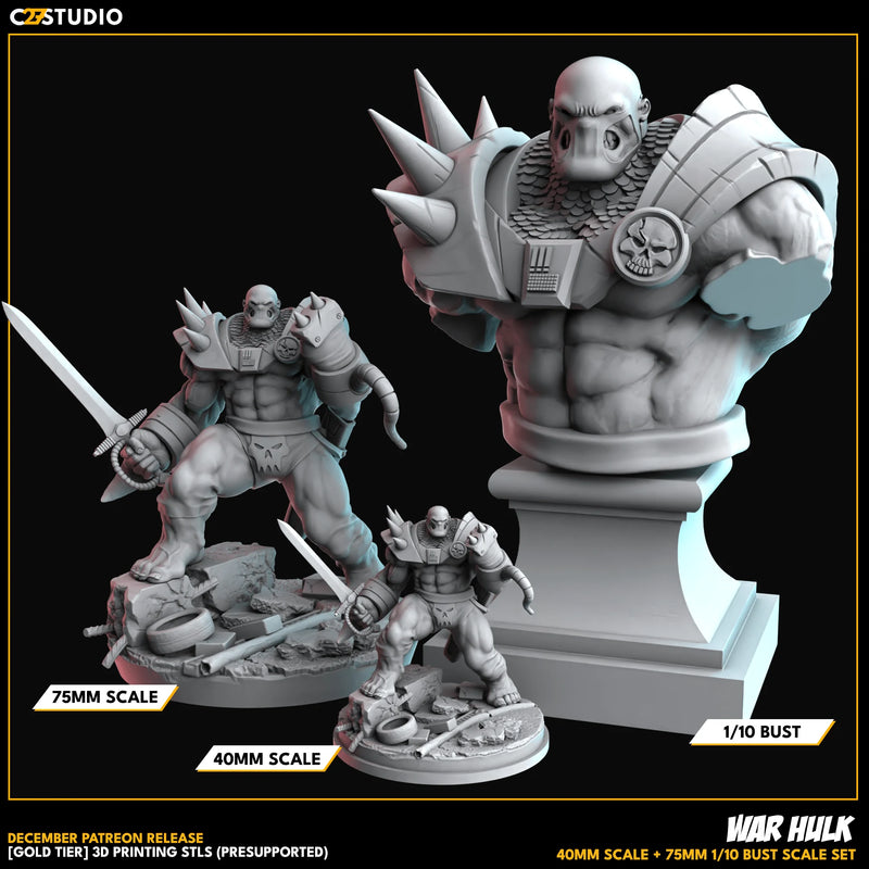 Hulk War Marvel MCP-compatible resin miniature by C27 Studios - product image 3