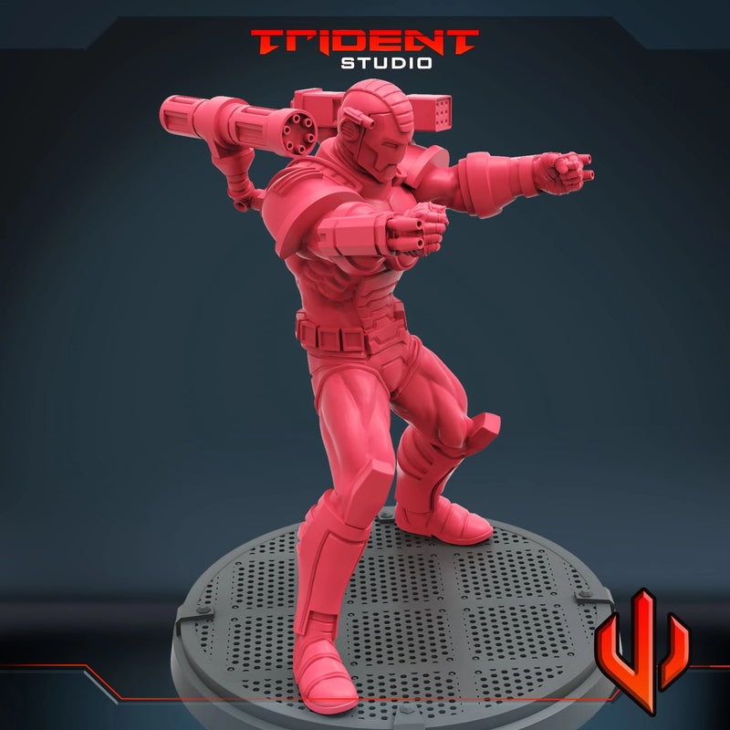 Classic War Machine Marvel MCP-compatible 40mm resin proxy miniature by Trident Miniatures - product image 3