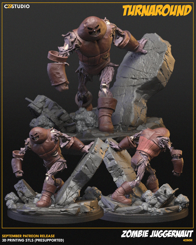 Zombie Juggernaut Marvel MCP-compatible resin miniature by C27 Studios - product image 3