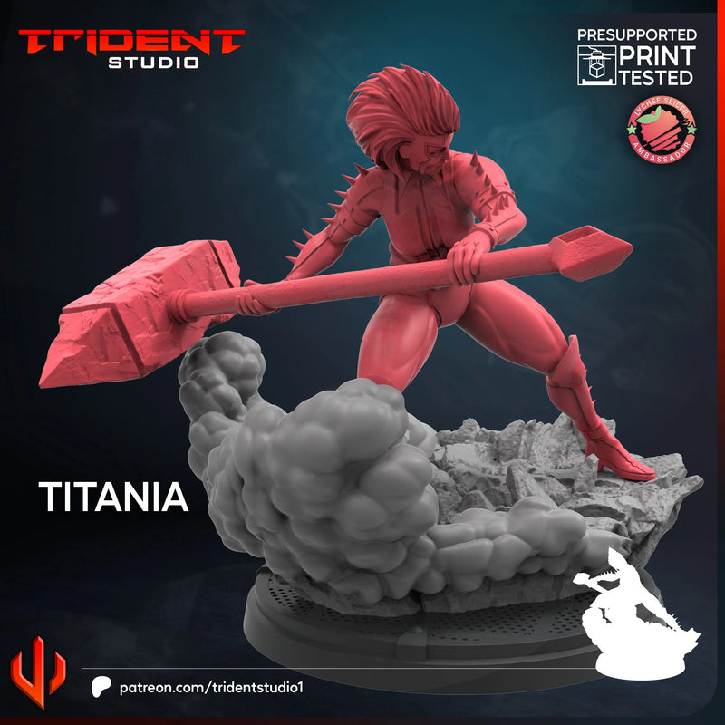 Titania - Sculpt A Marvel MCP-compatible 40mm resin proxy miniature by Trident Miniatures - product image 3