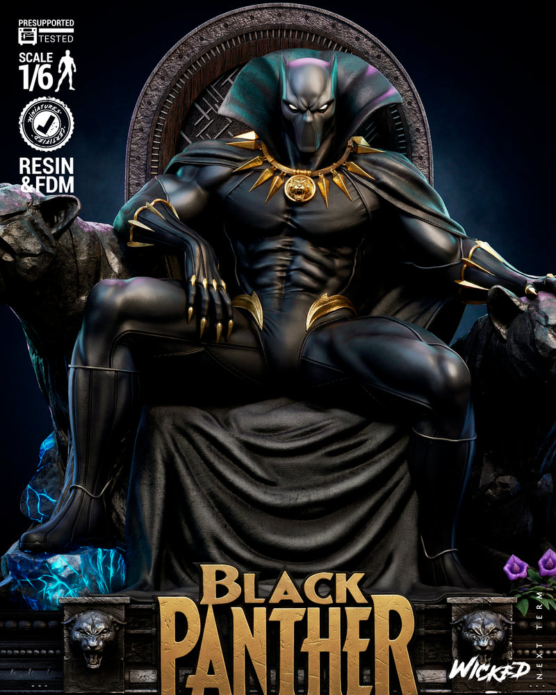 Black Panther Sculpture resin statue kit view 3