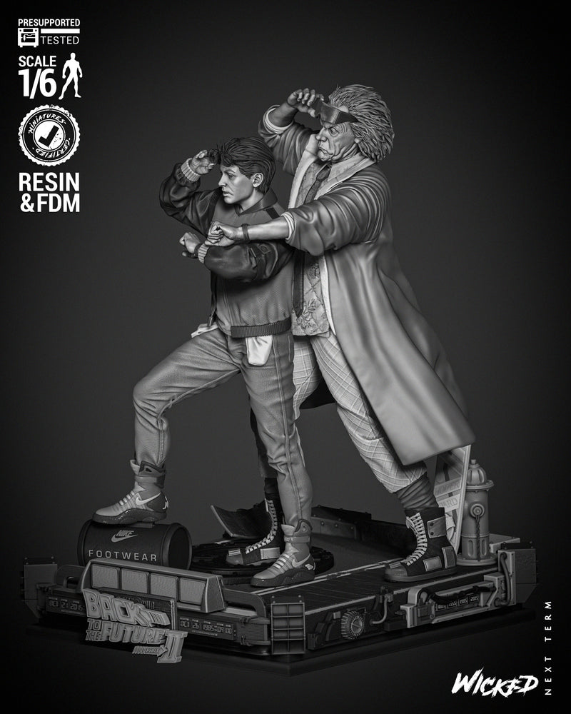 Back To The Future Diorama resin diorama kit view 3