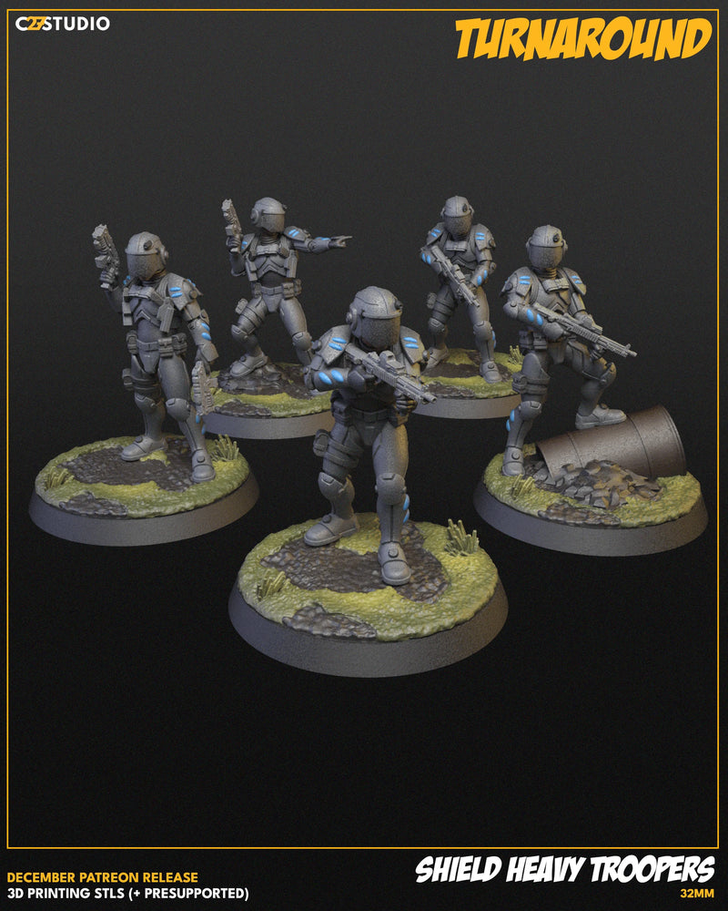 SHIELD Heavy Troopers Marvel MCP-compatible resin miniature by C27 Studios - product image 3