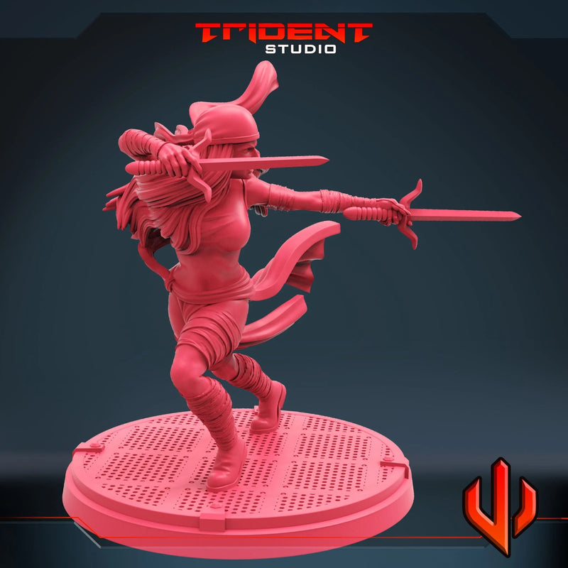 Elektra Marvel MCP-compatible 40mm resin proxy miniature by Trident Miniatures - product image 3