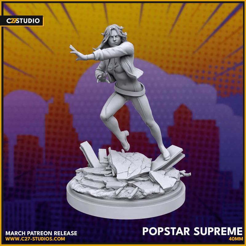 Dazzler (Mar 2025 Sculpt) Marvel MCP-compatible resin miniature by C27 Studios - product image 3