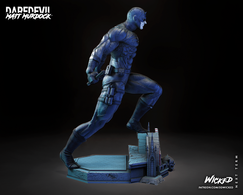 Daredevil Sculpture resin statue kit view 3