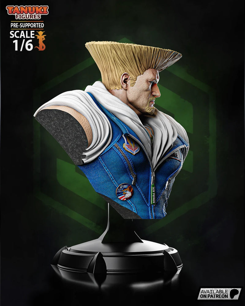 Guile Resin Statue & Bust - Bust view 3