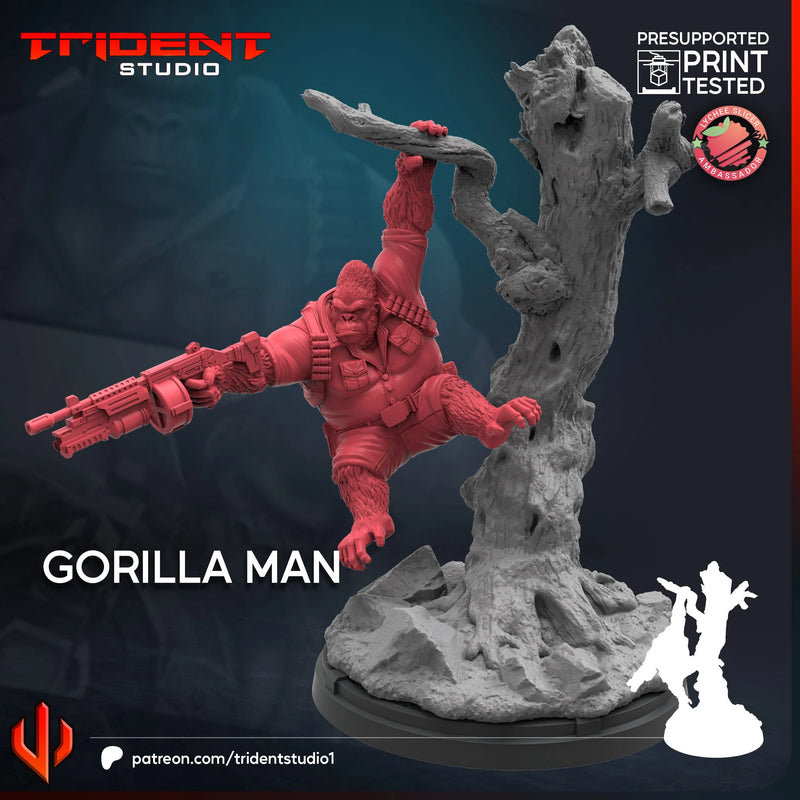 Gorilla Man Marvel MCP-compatible 40mm resin proxy miniature by Trident Miniatures - product image 3