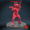 Rocket Raccoon - Sculpt A Marvel MCP-compatible 40mm resin proxy miniature by Trident Miniatures - product image 3