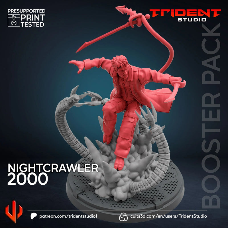 Nightcrawler X-Men 2000 Movie Marvel MCP-compatible 40mm resin proxy miniature by Trident Miniatures - product image 3