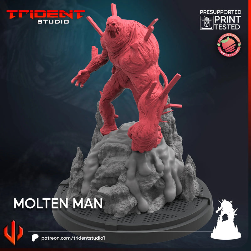 Molten Man Marvel MCP-compatible 40mm resin proxy miniature by Trident Miniatures - product image 3