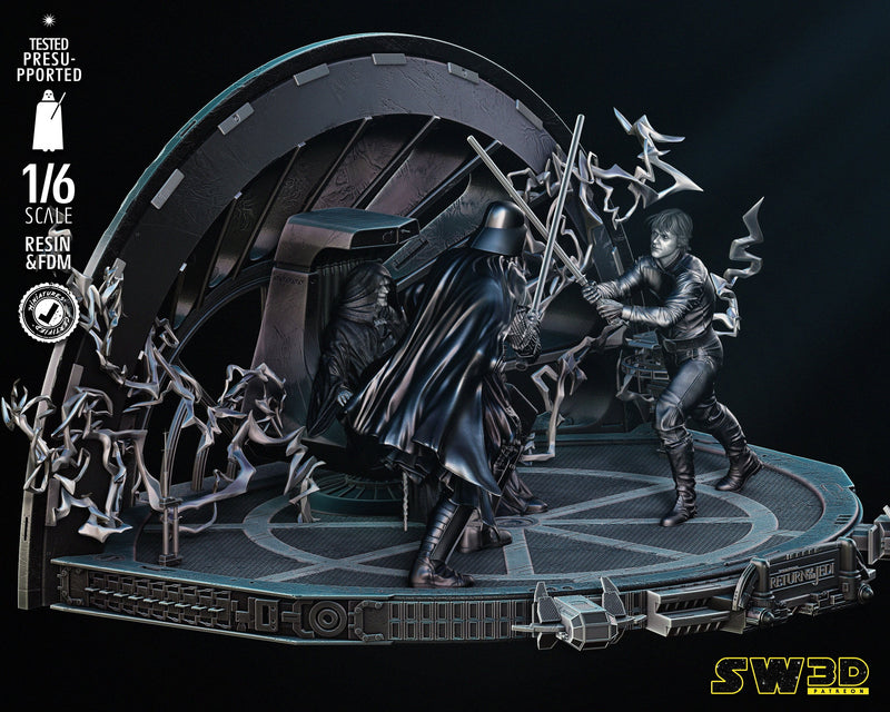 Luke and Darth Vader Return of Jedi Diorama