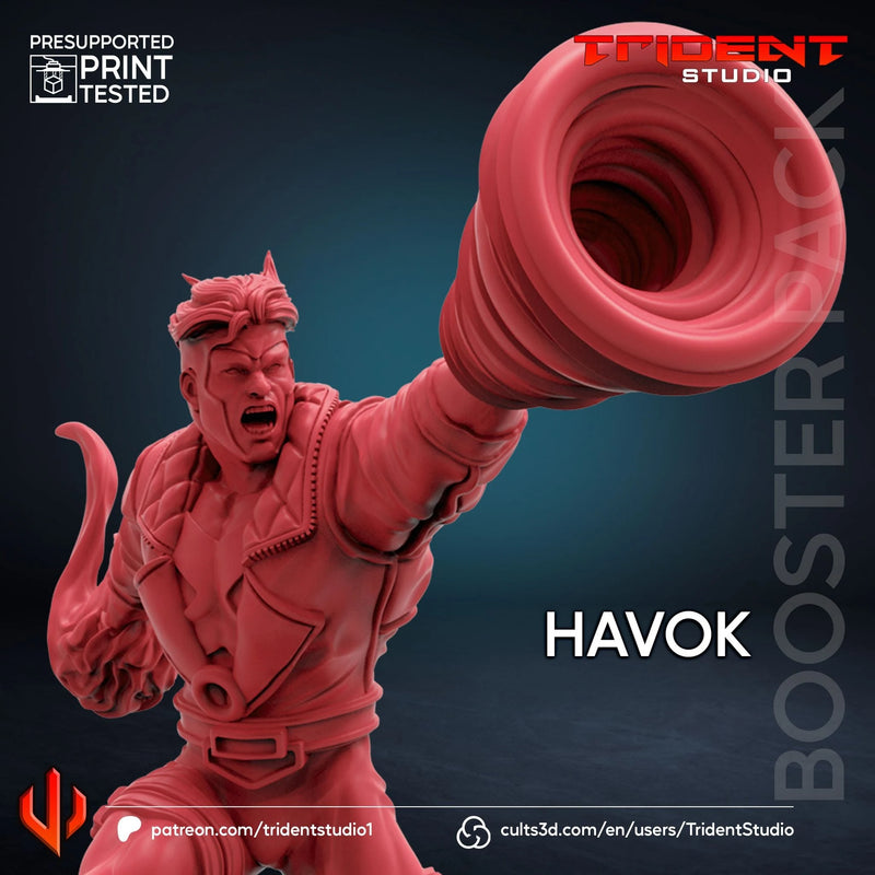 Havok Marvel MCP-compatible 40mm resin proxy miniature by Trident Miniatures - product image 3
