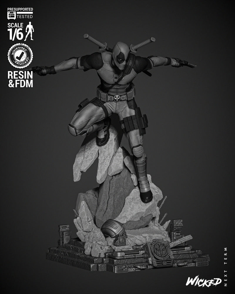 Deadpool 2024 Sculpture resin statue kit view 3