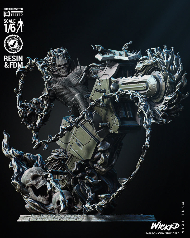 Danny Ketch Ghost Rider Sculpture resin statue kit view 3