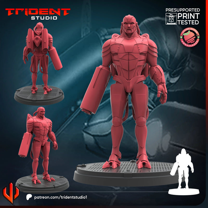 Doom Bot Blaster Marvel MCP-compatible 40mm resin proxy miniature by Trident Miniatures - product image 3