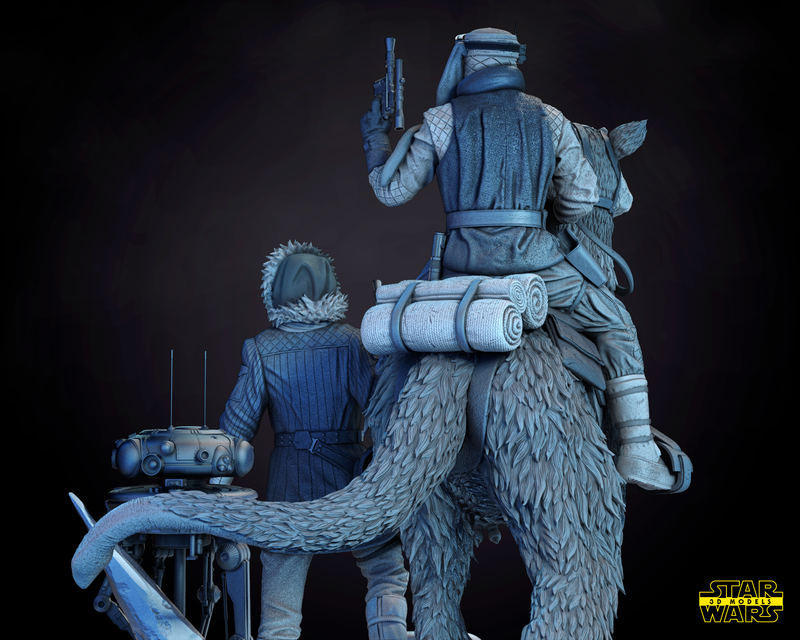 Luke and Han Solo DIORAMA BASE
